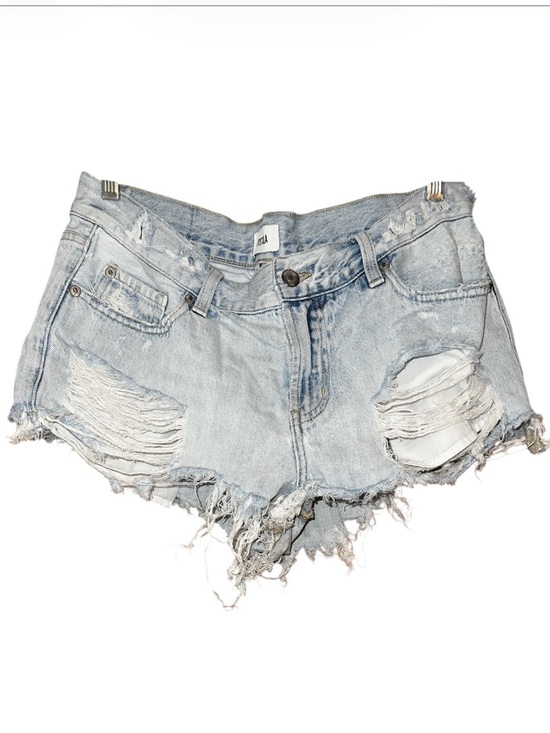 pistola Pants - Pistola Washed Light Blue Distressed Denim Shorts